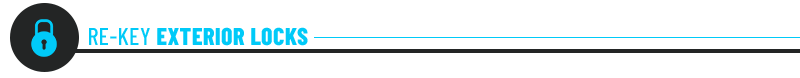 rekey exterior locks
